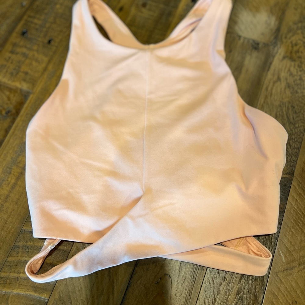 Athleta Peach Sleeveless Crop Top